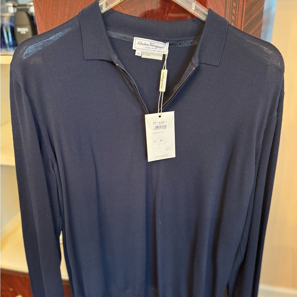 Salvatore Ferragamo Deep Blue Long Sleeve shirt